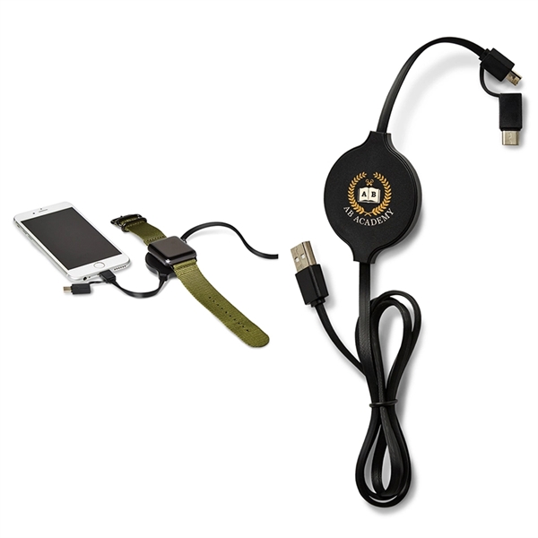 Duo Wireless Charging Pad with Integrated Charging Cable - Image 1