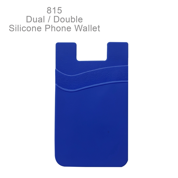 Dual Pocket Silicone Cell Phone Wallet, Phone Accessory - Image 4