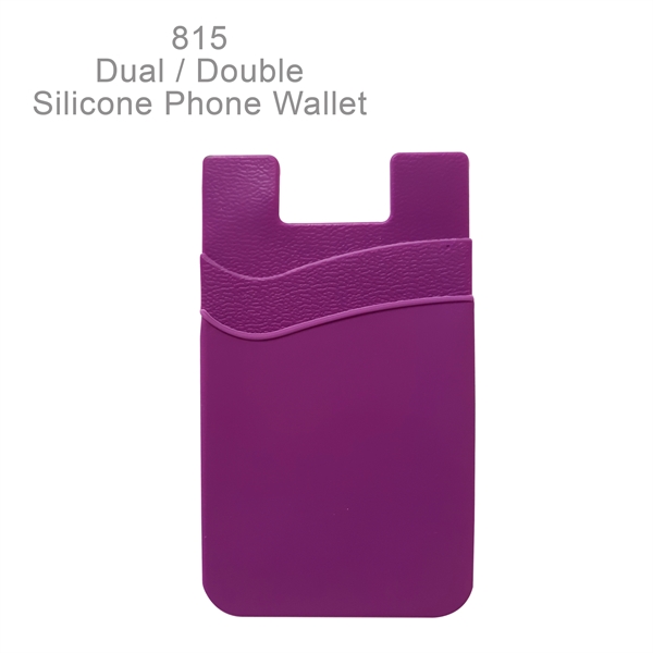 Dual Pocket Silicone Cell Phone Wallet, Phone Accessory - Image 6