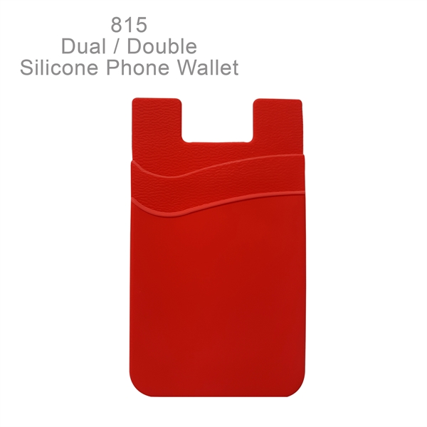 Dual Pocket Silicone Cell Phone Wallet, Phone Accessory - Image 7