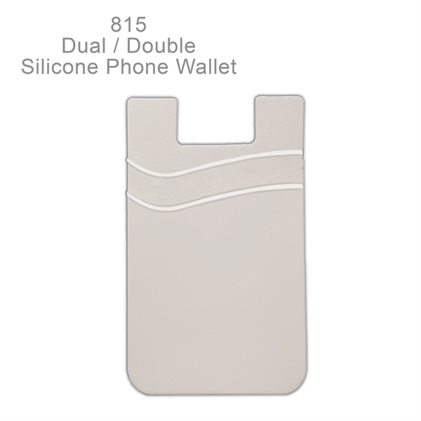 Dual Pocket Silicone Cell Phone Wallet, Phone Accessory - Image 8
