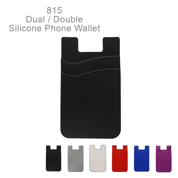 Dual Pocket Silicone Cell Phone Wallet, Phone Accessory - Image 9