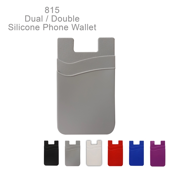 Dual Pocket Silicone Cell Phone Wallet, Phone Accessory - Image 11