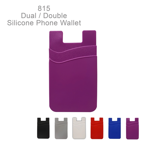 Dual Pocket Silicone Cell Phone Wallet, Phone Accessory - Image 12