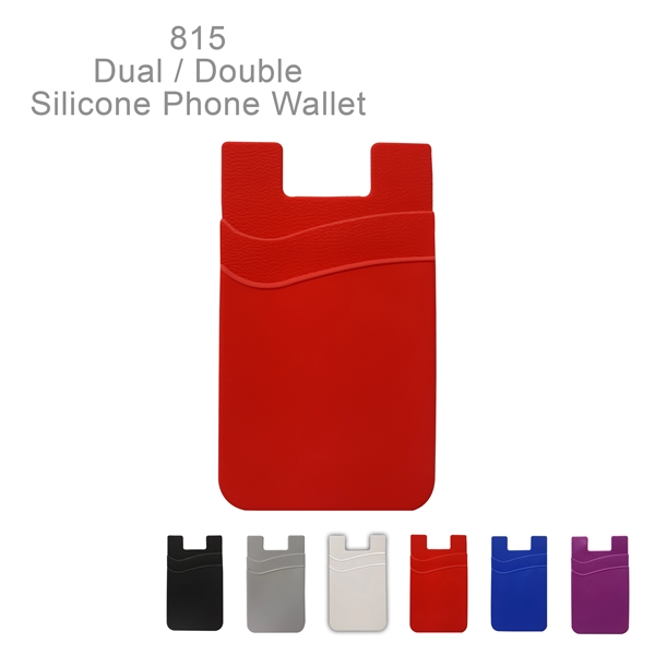 Dual Pocket Silicone Cell Phone Wallet, Phone Accessory - Image 13