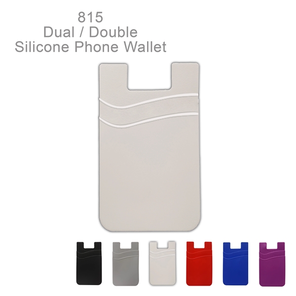 Dual Pocket Silicone Cell Phone Wallet, Phone Accessory - Image 14