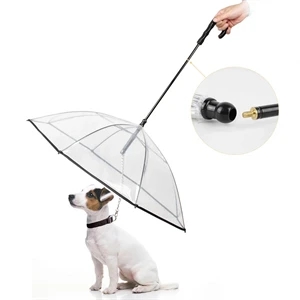 Leash Transparent Waterproof Pet Dog Umbrella