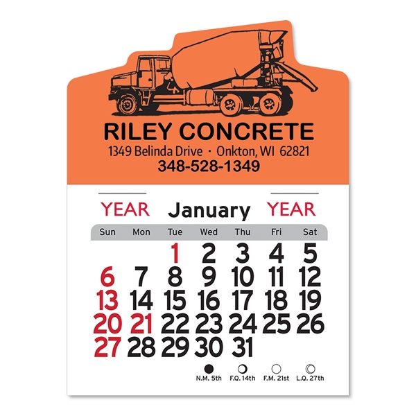 Cement Truck Peel-N-Stick® Calendar - Image 1