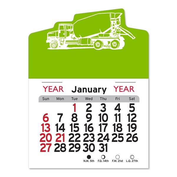 Cement Truck Peel-N-Stick® Calendar - Image 2