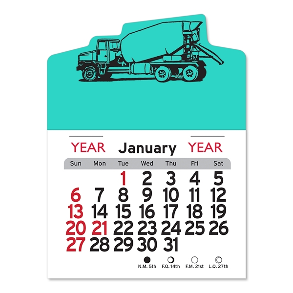 Cement Truck Peel-N-Stick® Calendar - Image 3