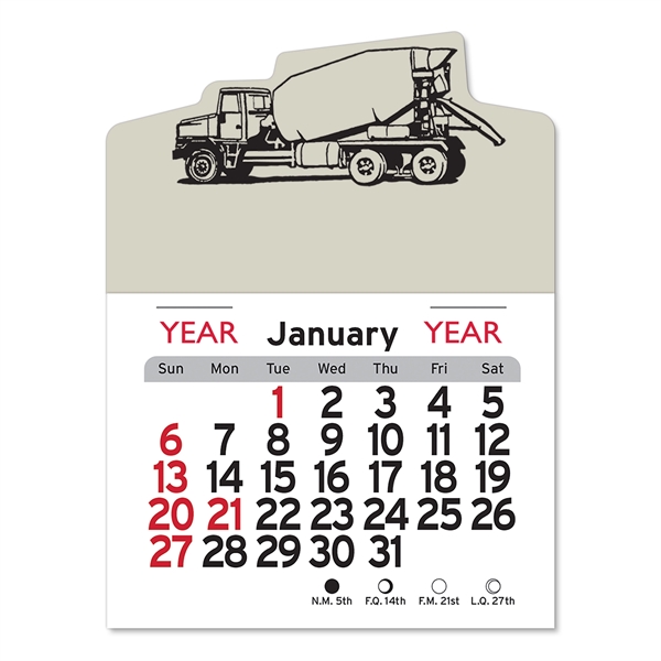 Cement Truck Peel-N-Stick® Calendar - Image 5