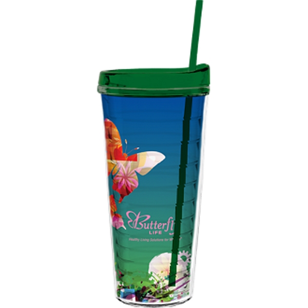 22 oz Made In The USA Tumbler with Lid  Straw - Image 12