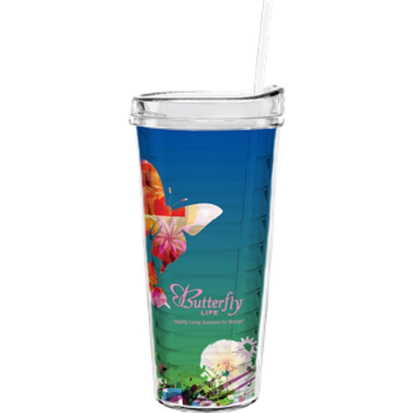 22 oz Made In The USA Tumbler with Lid  Straw - Image 13