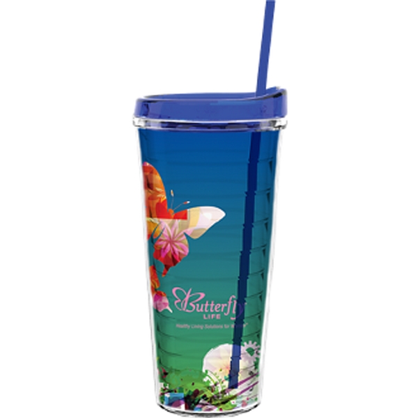 22 oz Made In The USA Tumbler with Lid  Straw - Image 14