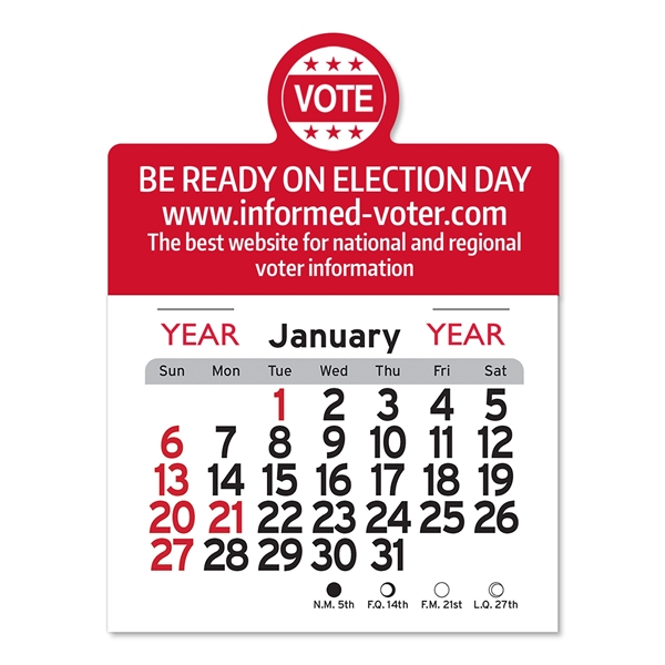 Vote Peel-N-Stick® Calendar - Political - Image 1
