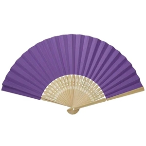 Bamboo with Farbric Folding Fan