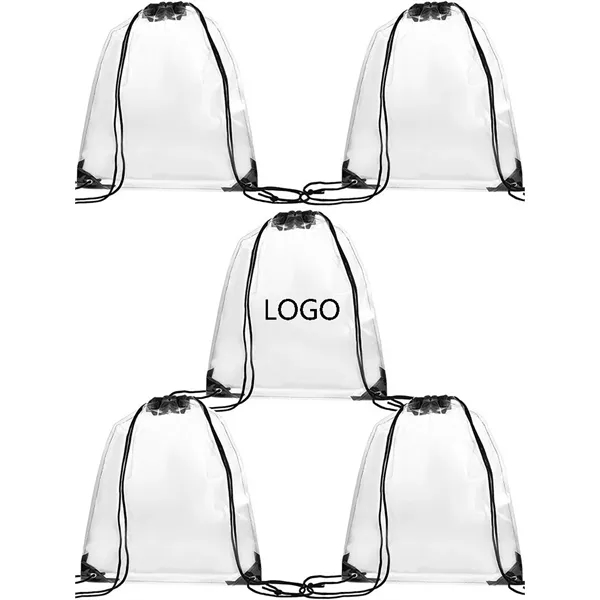 PVC travel storage waterproof  clear drawstring backpack - Image 1