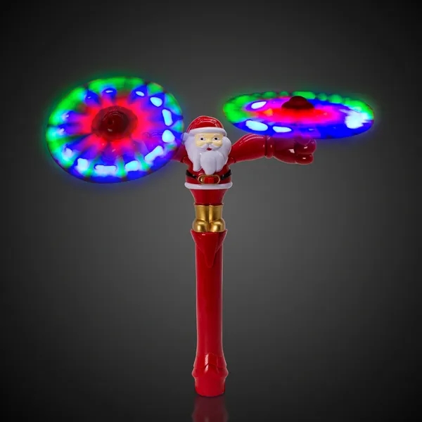 LED Santa Swivel Arms Spinner Wand - Image 4