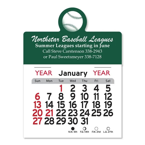 Baseball Peel-N-Stick® Calendar - Image 1