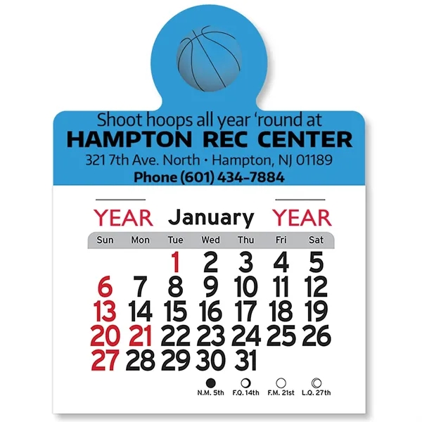 Basketball Peel-N-Stick® Calendar - Image 1