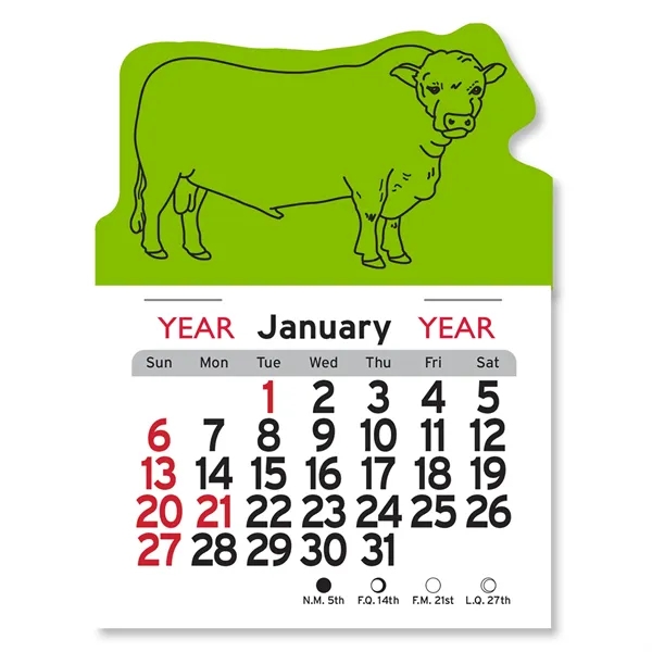 Bull Shaped Peel-N-Stick® Calendar - Image 2