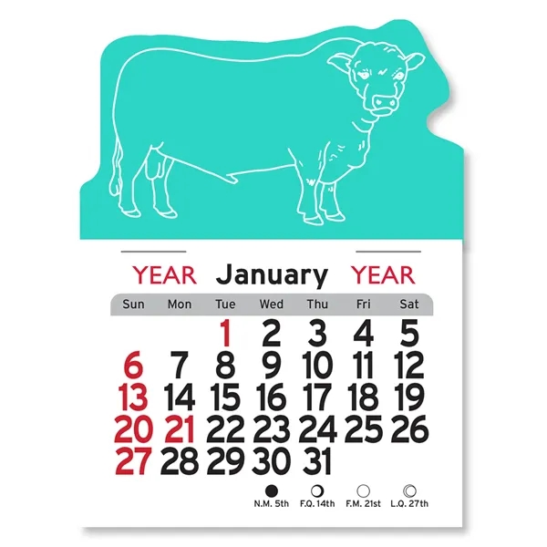 Bull Shaped Peel-N-Stick® Calendar - Image 3