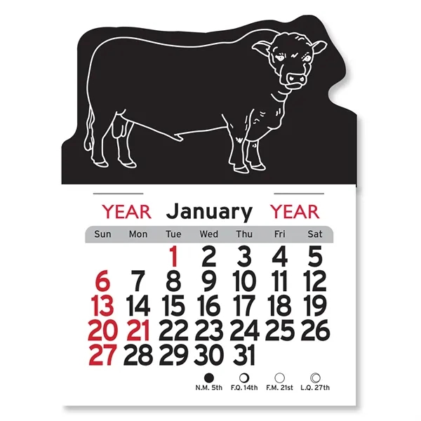 Bull Shaped Peel-N-Stick® Calendar - Image 4