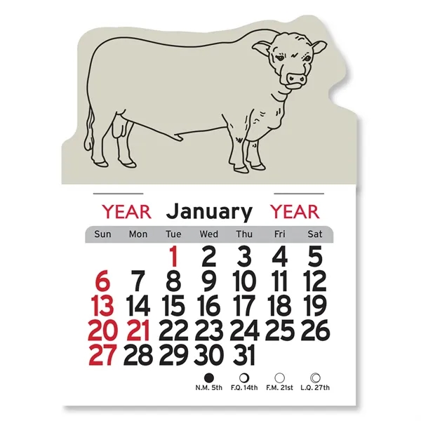 Bull Shaped Peel-N-Stick® Calendar - Image 5