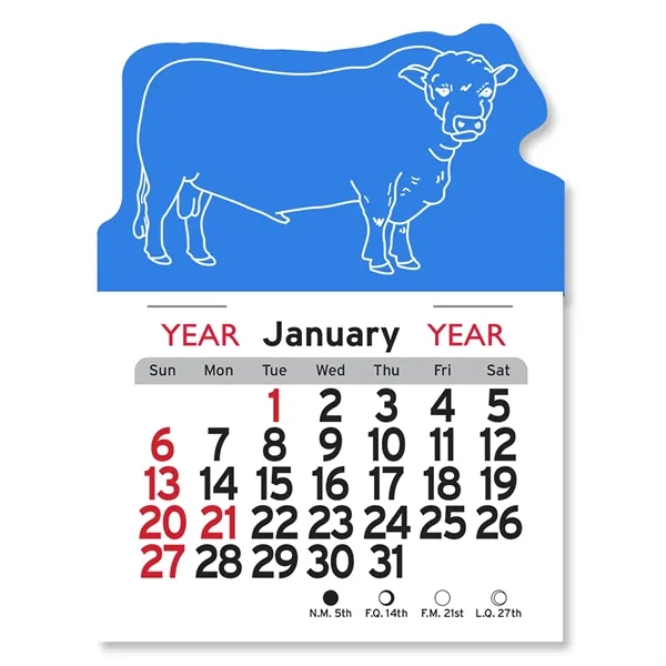Bull Shaped Peel-N-Stick® Calendar - Image 8