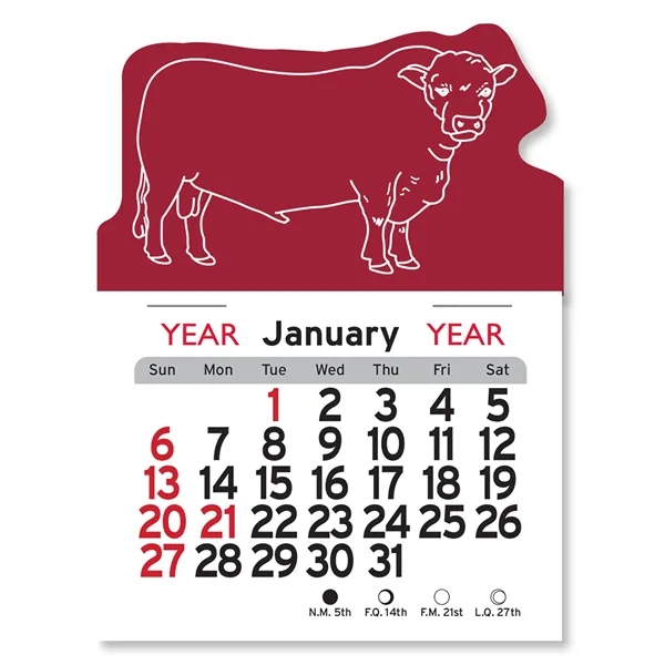 Bull Shaped Peel-N-Stick® Calendar - Image 9
