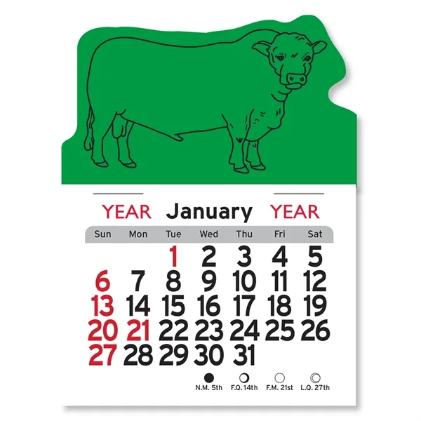 Bull Shaped Peel-N-Stick® Calendar - Image 10