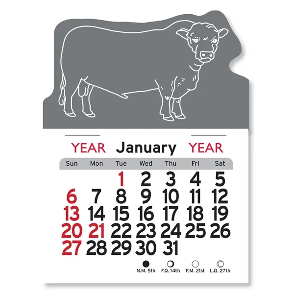 Bull Shaped Peel-N-Stick® Calendar - Image 11