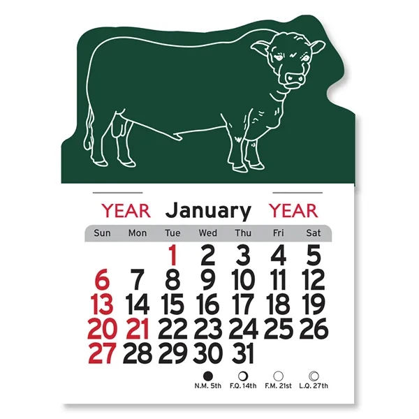 Bull Shaped Peel-N-Stick® Calendar - Image 12