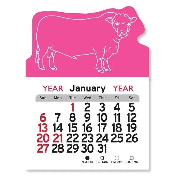 Bull Shaped Peel-N-Stick® Calendar - Image 13
