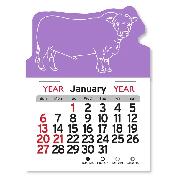 Bull Shaped Peel-N-Stick® Calendar - Image 14