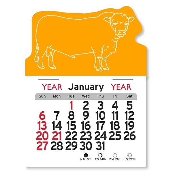 Bull Shaped Peel-N-Stick® Calendar - Image 15