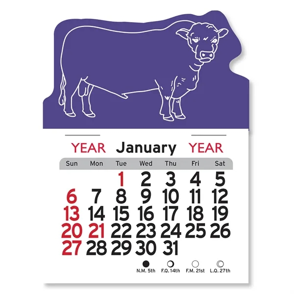 Bull Shaped Peel-N-Stick® Calendar - Image 19
