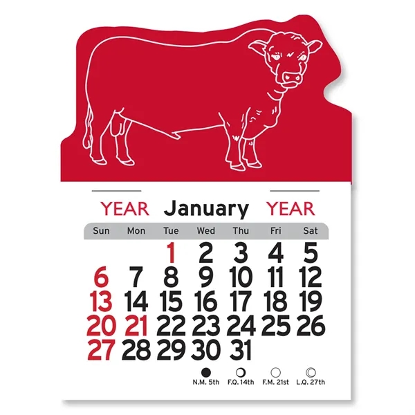 Bull Shaped Peel-N-Stick® Calendar - Image 20