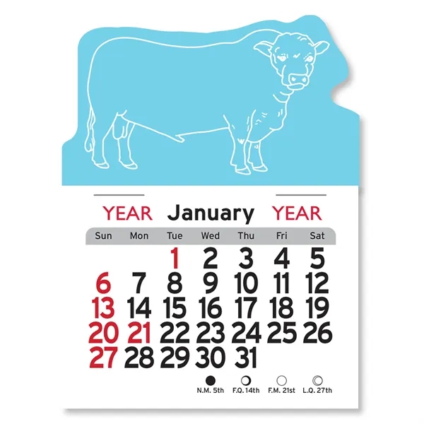 Bull Shaped Peel-N-Stick® Calendar - Image 22