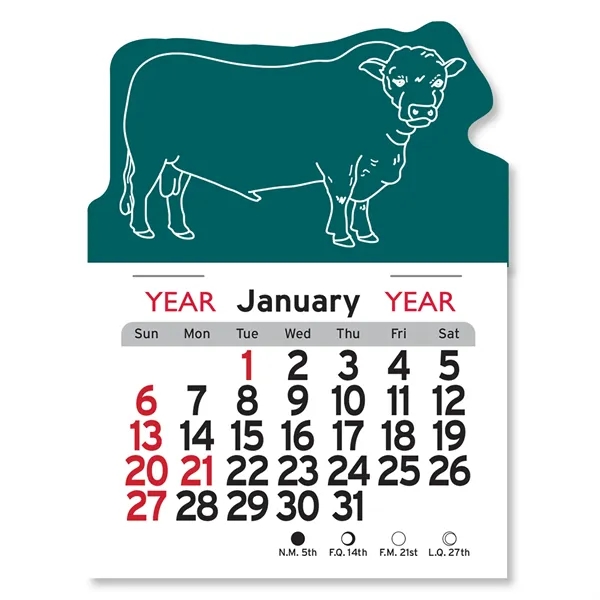 Bull Shaped Peel-N-Stick® Calendar - Image 23
