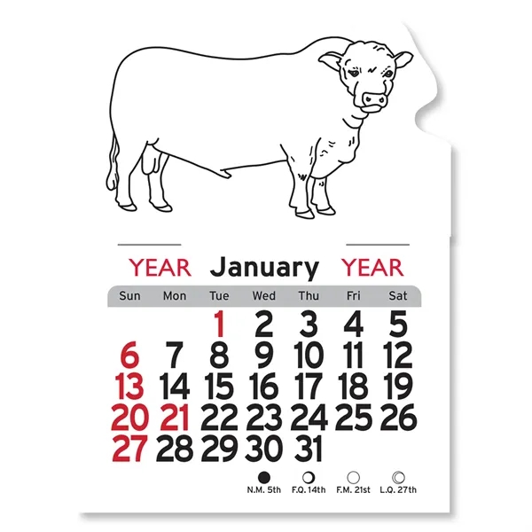 Bull Shaped Peel-N-Stick® Calendar - Image 24