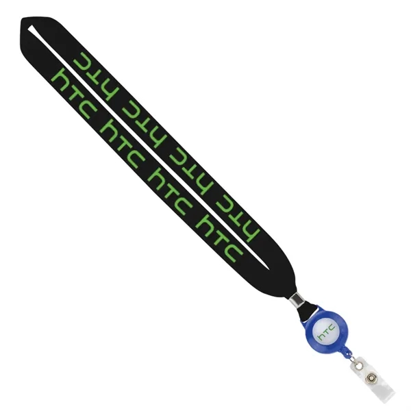 Import Rush 1" Polyester Lanyard with Silver Crimp & Reel - Image 8