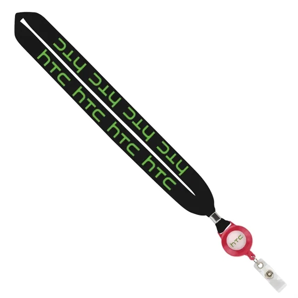 Import Rush 1" Polyester Lanyard with Silver Crimp & Reel - Image 9