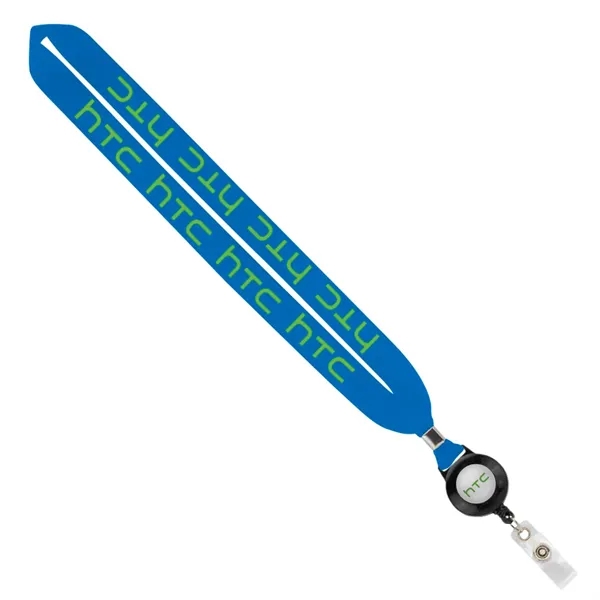 Import Rush 1" Polyester Lanyard with Silver Crimp & Reel - Image 11