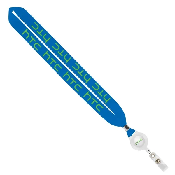 Import Rush 1" Polyester Lanyard with Silver Crimp & Reel - Image 15