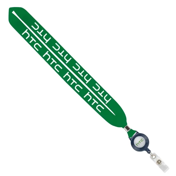 Import Rush 1" Polyester Lanyard with Silver Crimp & Reel - Image 17