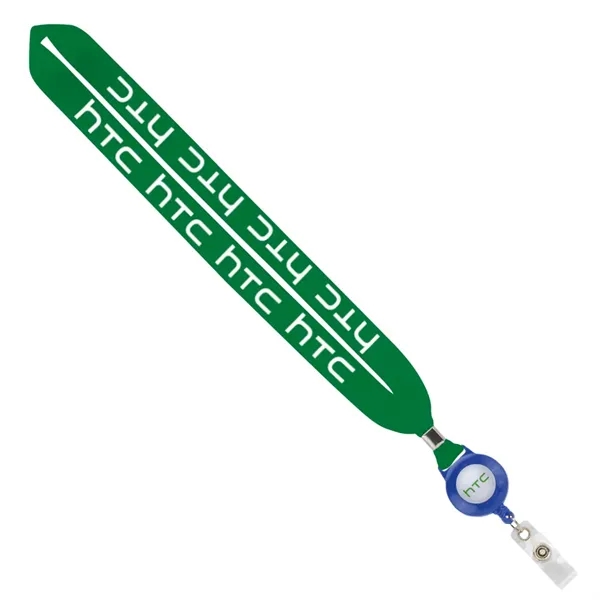 Import Rush 1" Polyester Lanyard with Silver Crimp & Reel - Image 18
