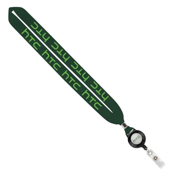 Import Rush 1" Polyester Lanyard with Silver Crimp & Reel - Image 26
