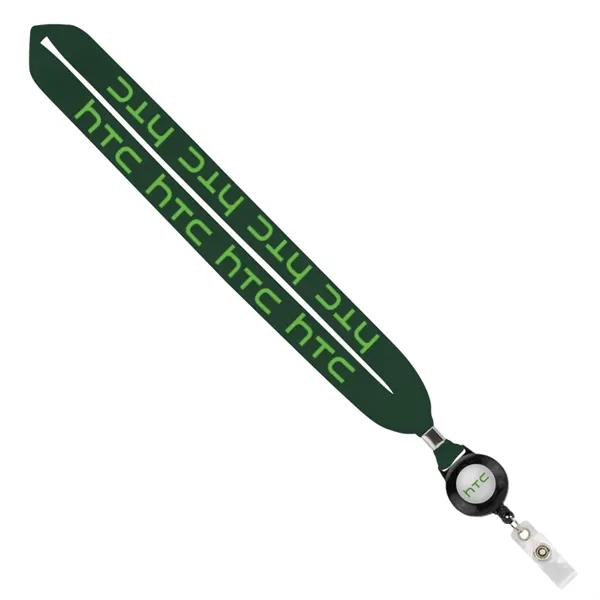 Import Rush 1" Polyester Lanyard with Silver Crimp & Reel - Image 27