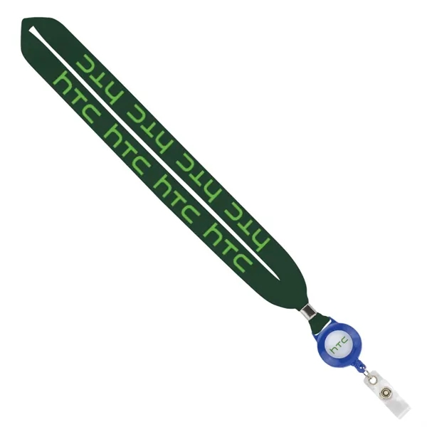 Import Rush 1" Polyester Lanyard with Silver Crimp & Reel - Image 29
